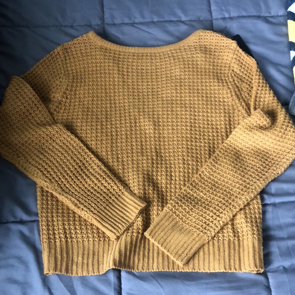 Waffle knit sweater NWT